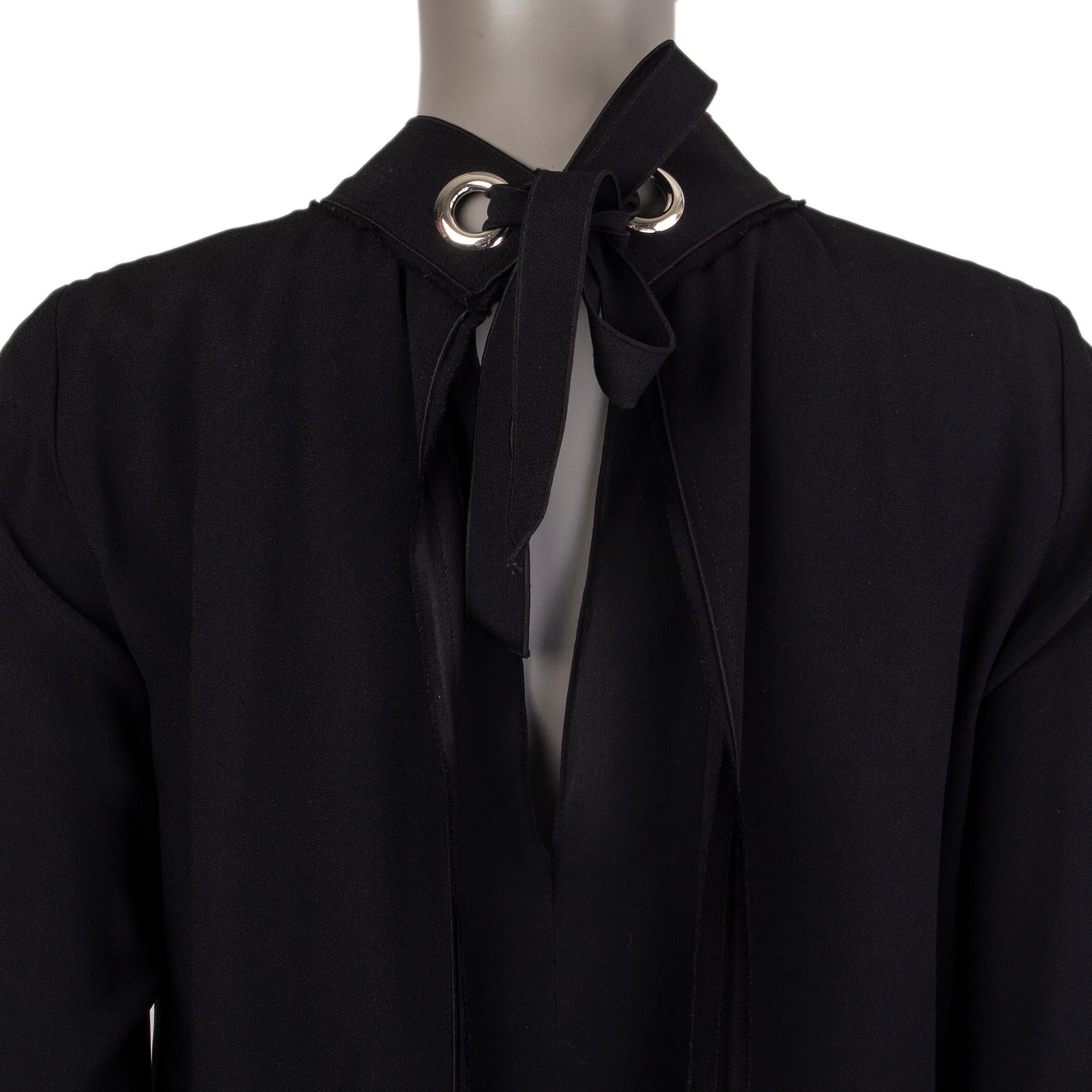 PROENZA SCHOULER black acetate CUT-OUT LAYERED Dress 6 S For Sale 1