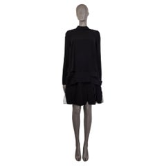 PROENZA SCHOULER Schwarzes Kleid aus Acetat mit Reißverschluss aus LAYERED 6 S