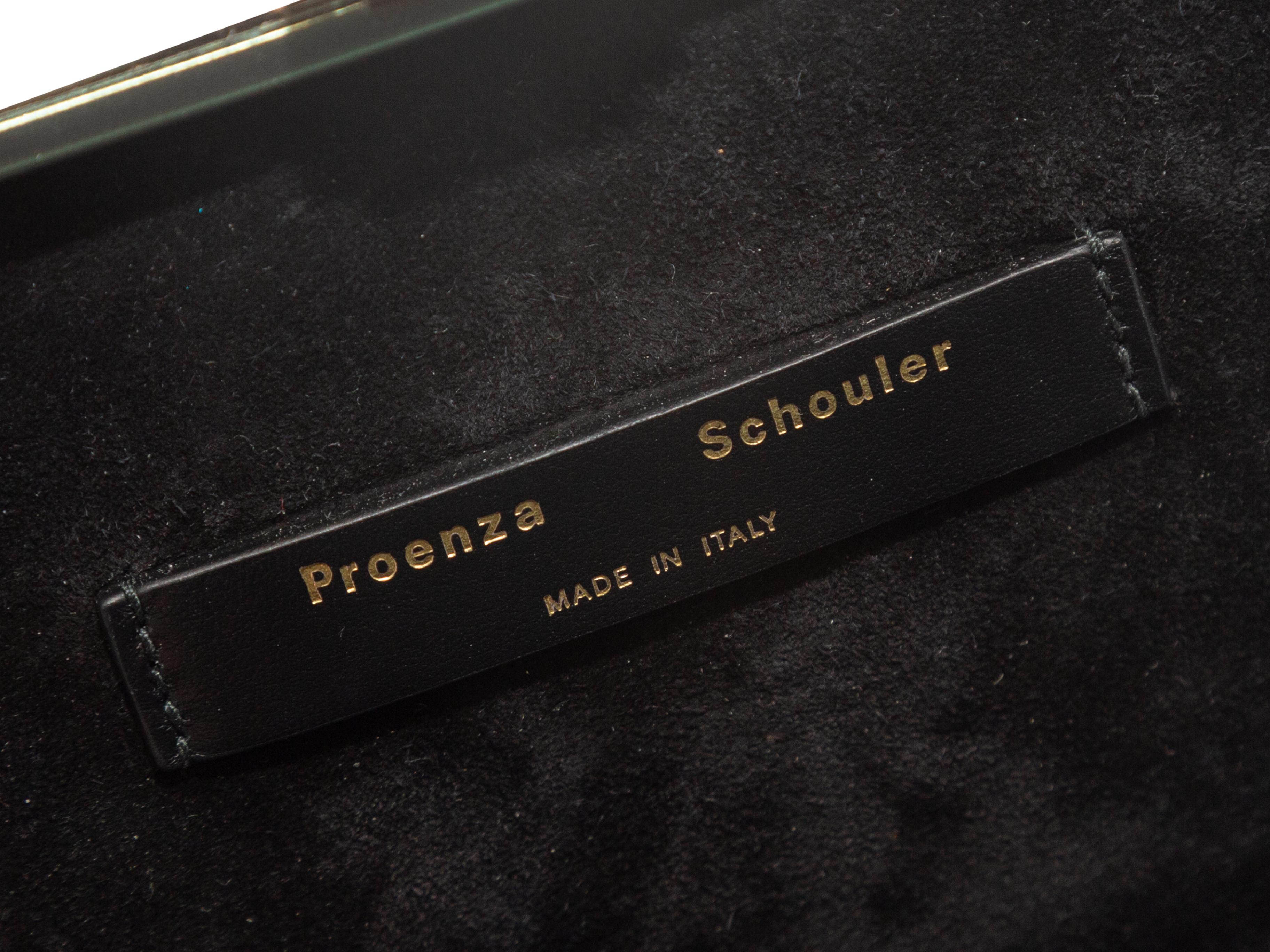 Proenza Schouler Black Black Leather Shoulder Bag In Good Condition In New York, NY