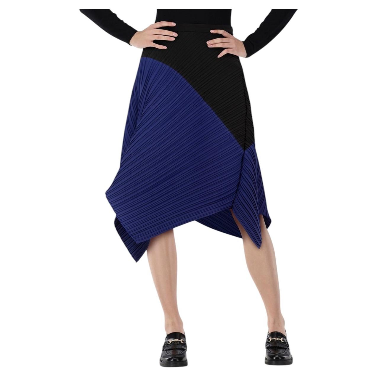 Proenza Schouler Black & Blue Asymmetric Skirt Size XXS