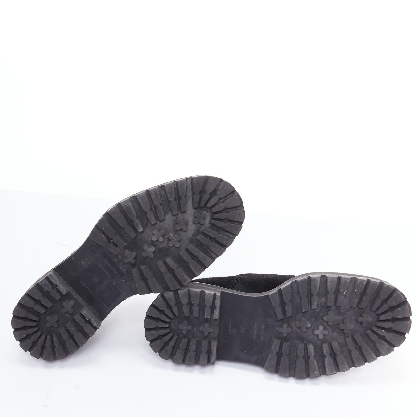 PROENZA SCHOULER scarpe creeper in vitello nero con impunture bianche EU38 in vendita 6