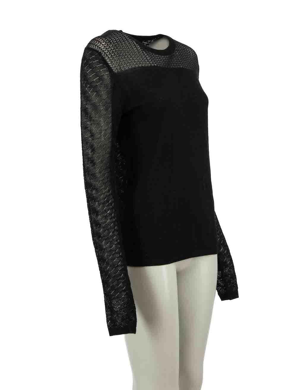 CONDITION is Good. Minor wear to knitwear is evident. Light wear to composition with single pluck to the weave found at centre front on this used Proenza Schouler designer resale item.

Details
Black
Cotton
Knitted jumper
Round neckline
Loose