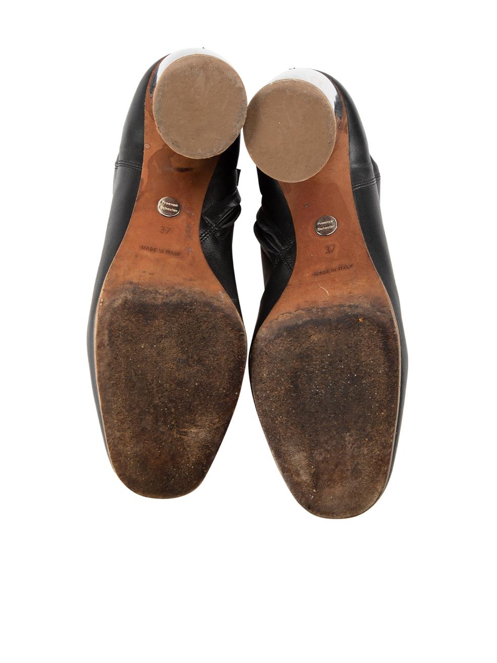 Women's Proenza Schouler Black Curved Heel Ankle Boots Size IT 37
