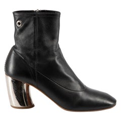 Proenza Schouler Black Curved Heel Ankle Boots Size IT 37