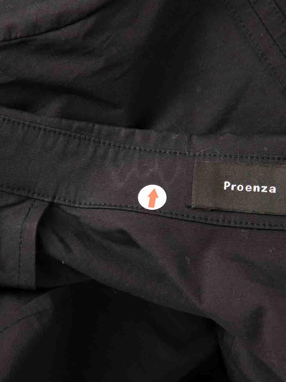 Women's Proenza Schouler Black Eco Poplin Cropped Shirt Size S For Sale