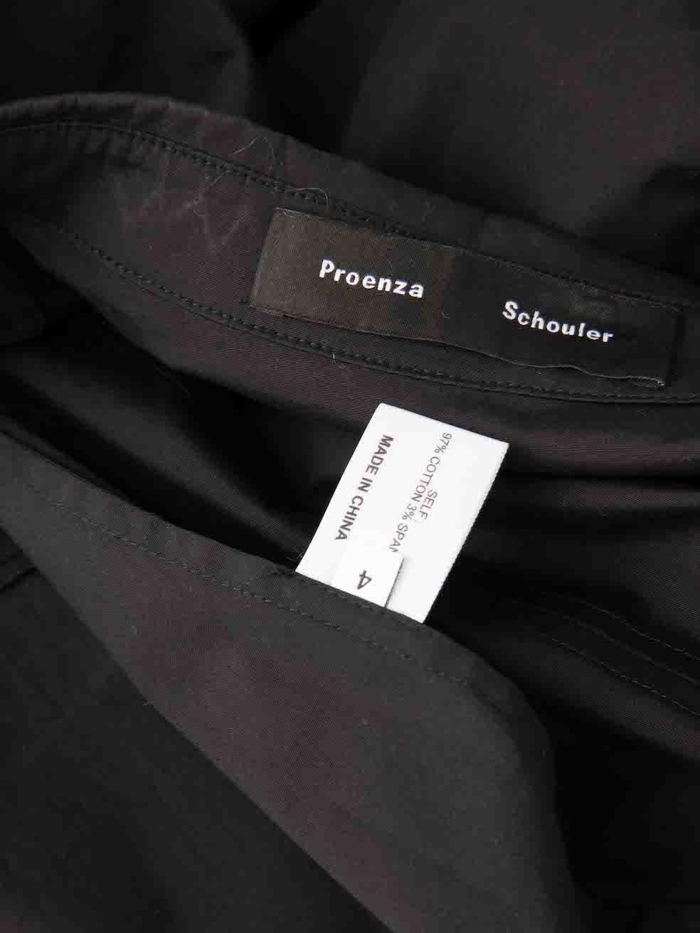 Proenza Schouler Schwarzes Eco Poplin Cropped Hemd Größe S im Angebot 2