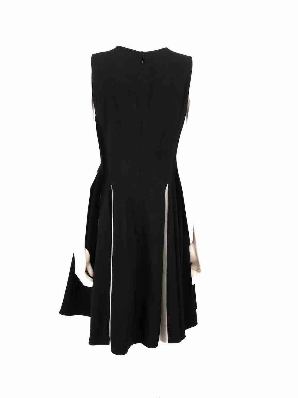 Proenza Schouler Black Flared Knee Length Dress Size S In Good Condition For Sale In London, GB