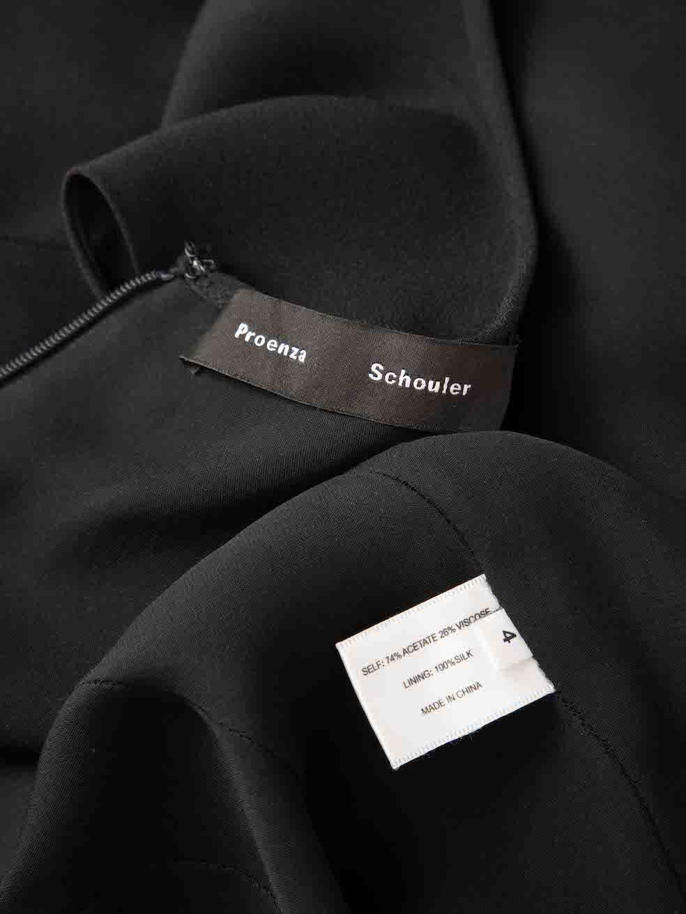 Proenza Schouler Black Flared Knee Length Dress Size S For Sale 2