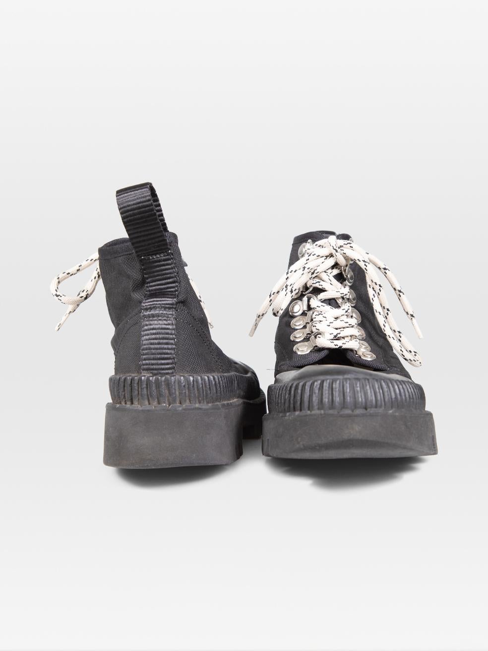 Proenza Schouler Zapatillas negras de caña alta talla IT 39 Negro en venta
