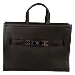Proenza Schouler Black Leather Large PSII Wide Tote