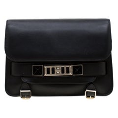 Used Proenza Schouler Black Leather Mini Classic PS11 Shoulder Bag