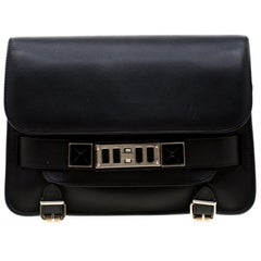 Proenza Schouler Black Leather Mini Classic PS11 Shoulder Bag