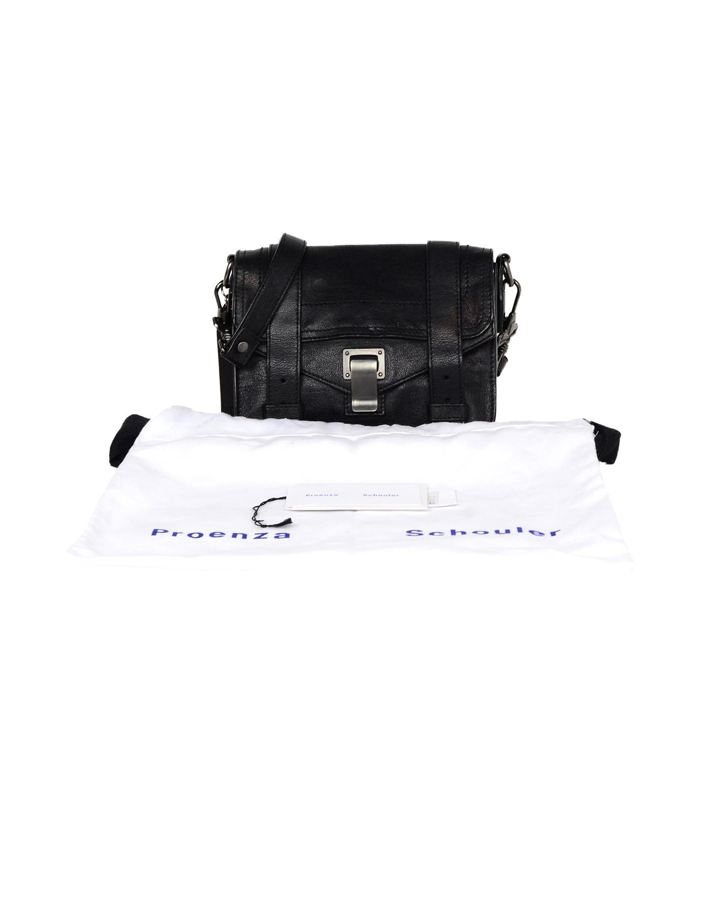 Proenza Schouler Black Leather Mini PS1 Crossbody Bag 7