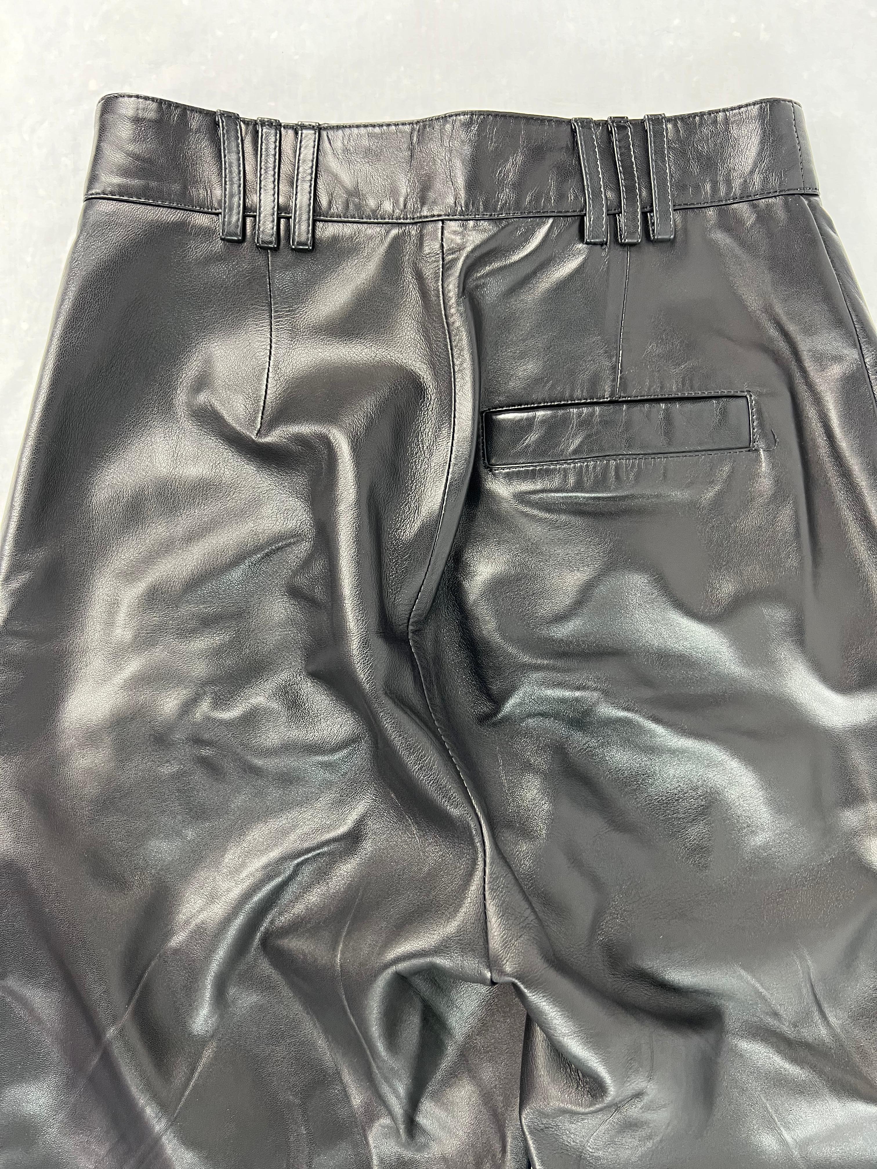 Pantalon en cuir noir Proenza Schouler, Taille 6 Pour femmes en vente