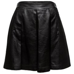 Proenza Schouler Black Pleated Leather Skirt