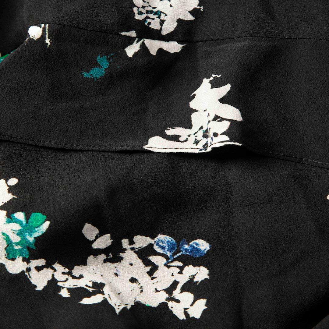 Jupe imprimée florale en soie noire Proenza Schouler, Taille XS Bon état - En vente à London, GB