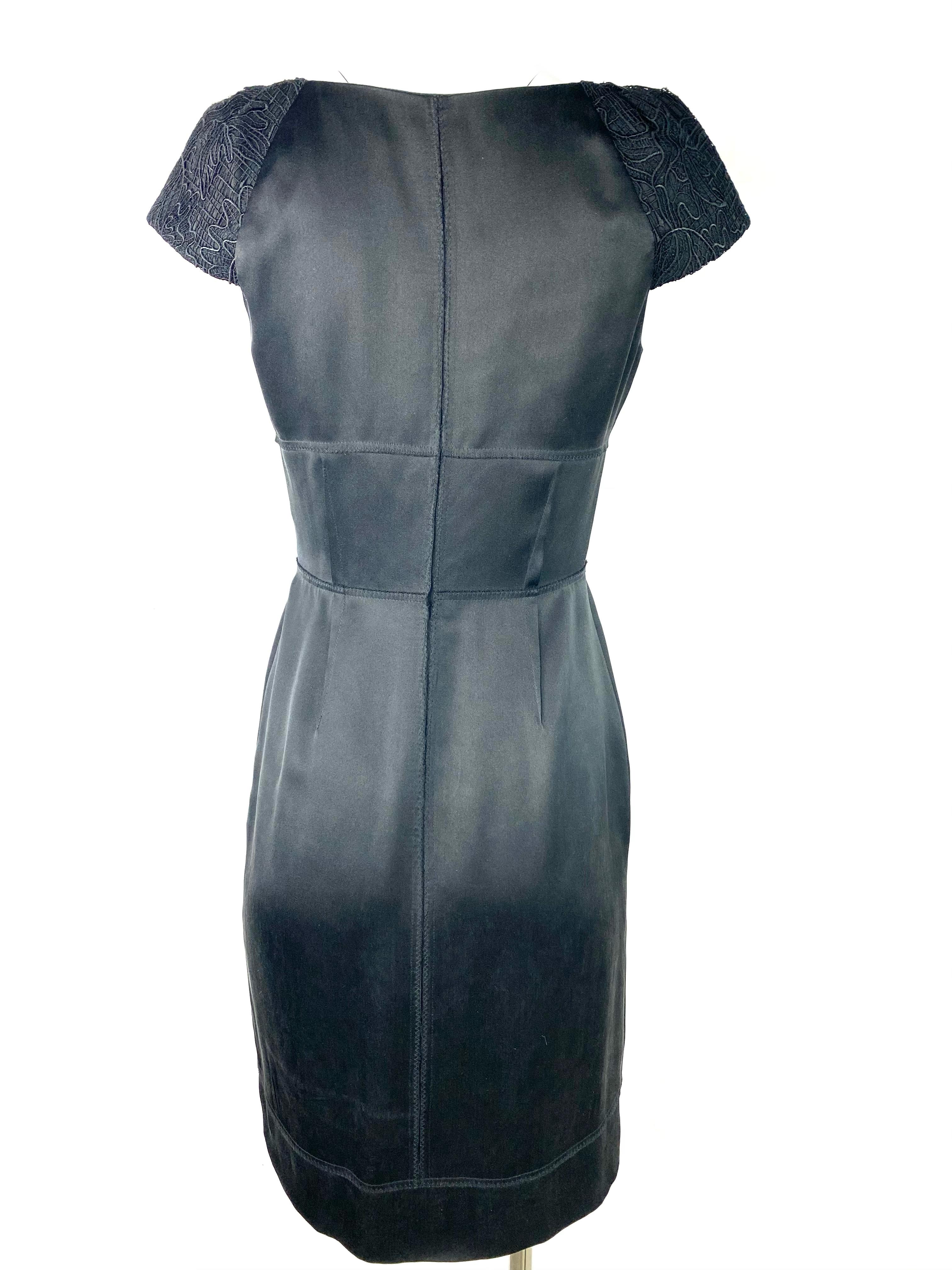 Proenza Schouler Black Silk Mini Dress, Size Small For Sale 1