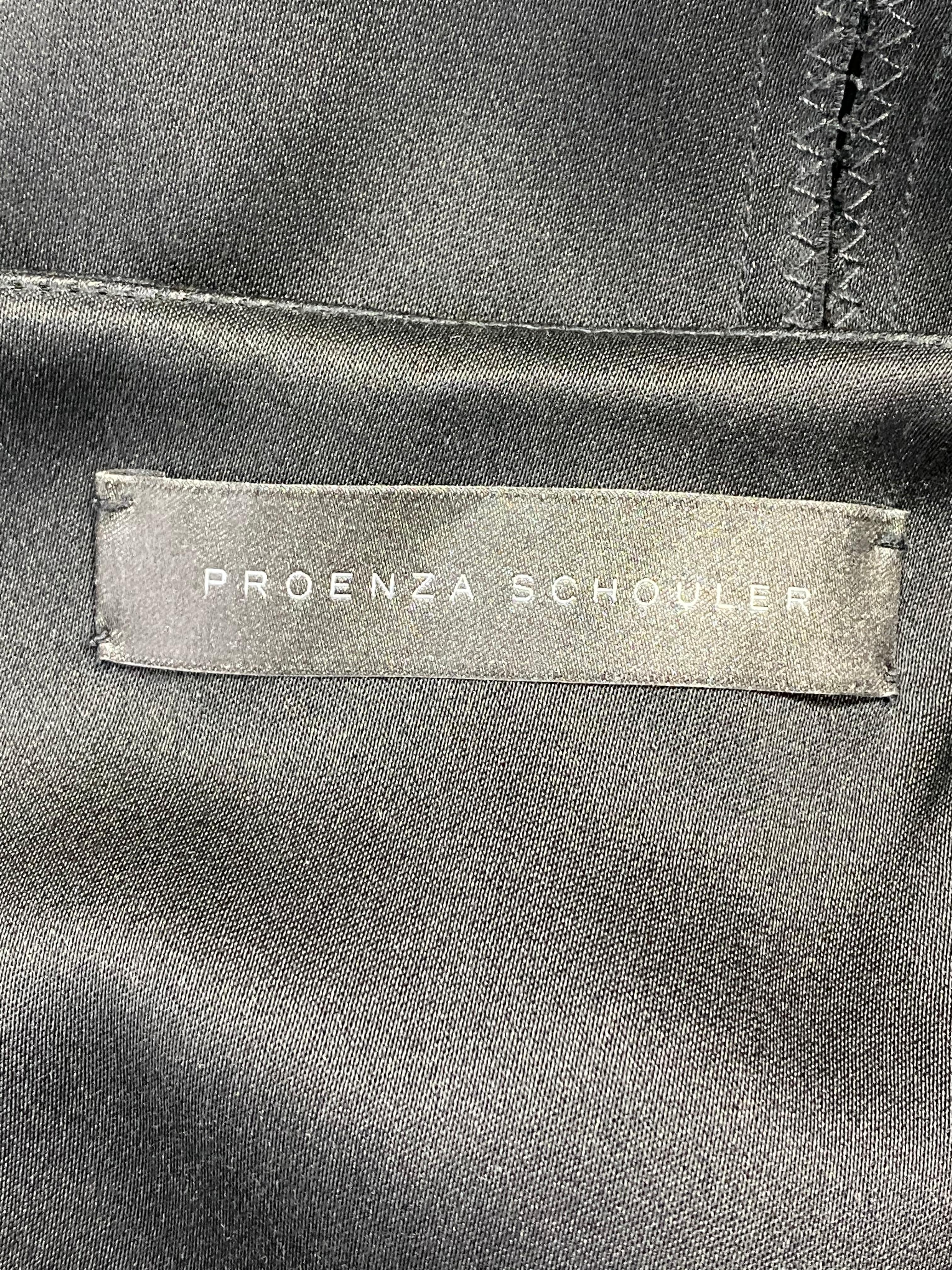 Proenza Schouler Black Silk Mini Dress, Size Small For Sale 2