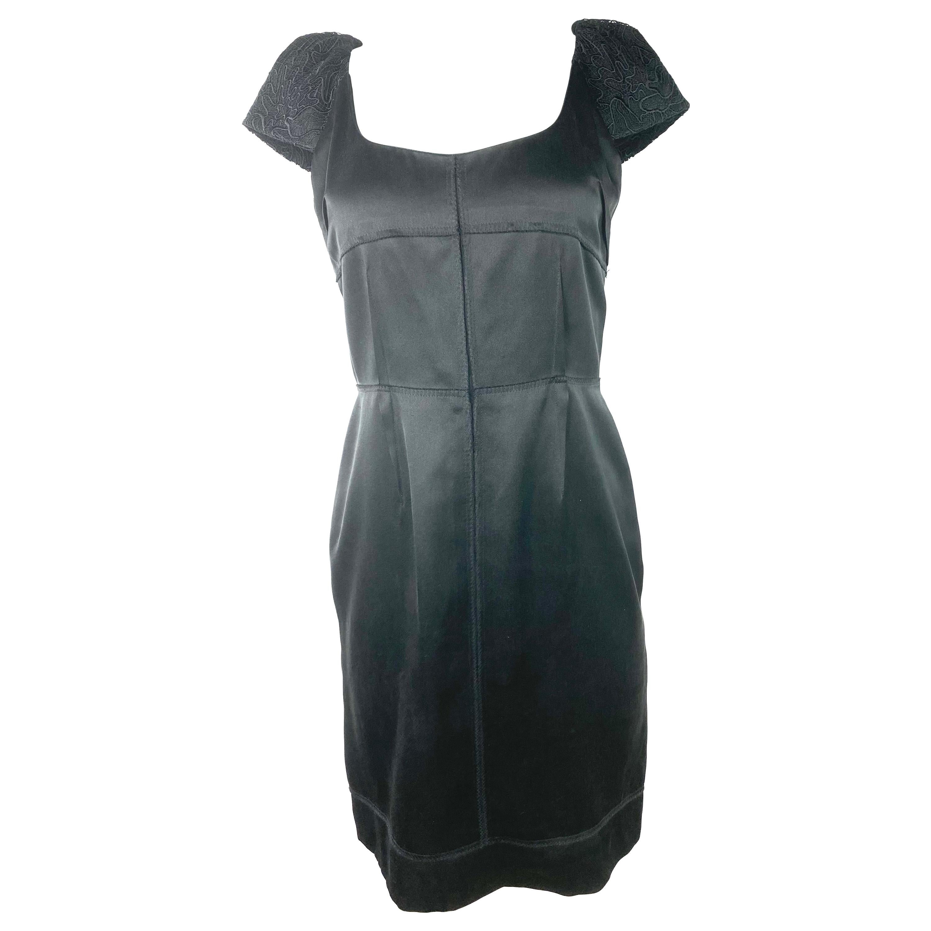 Proenza Schouler Black Silk Mini Dress, Size Small For Sale