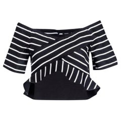 Proenza Schouler Black & White Off-Shoulder Knit Top
