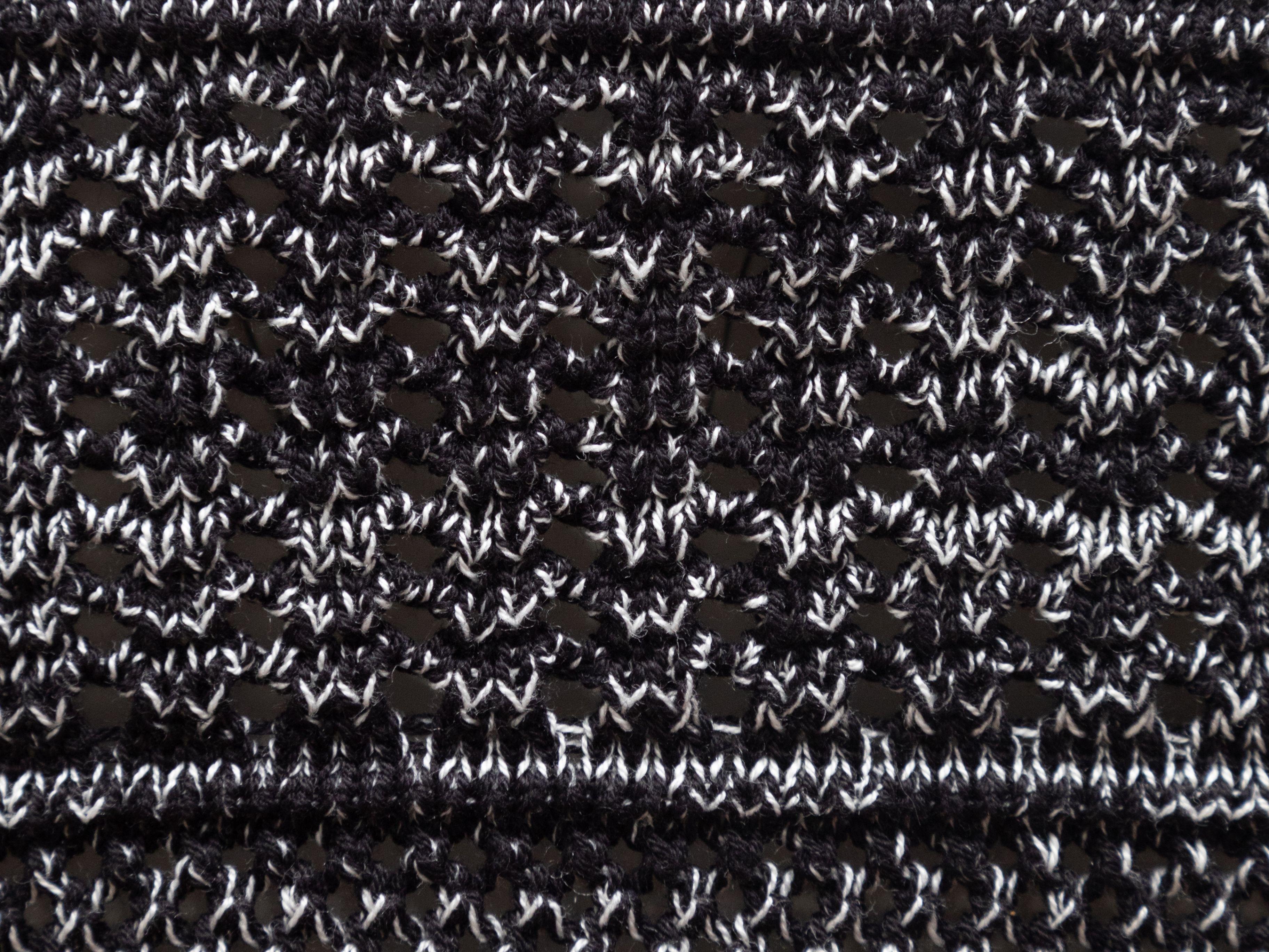 Proenza Schouler Black & White Silk-Blend Melange Sweater 2