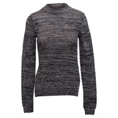 Proenza Schouler Black & White Silk-Blend Melange Sweater