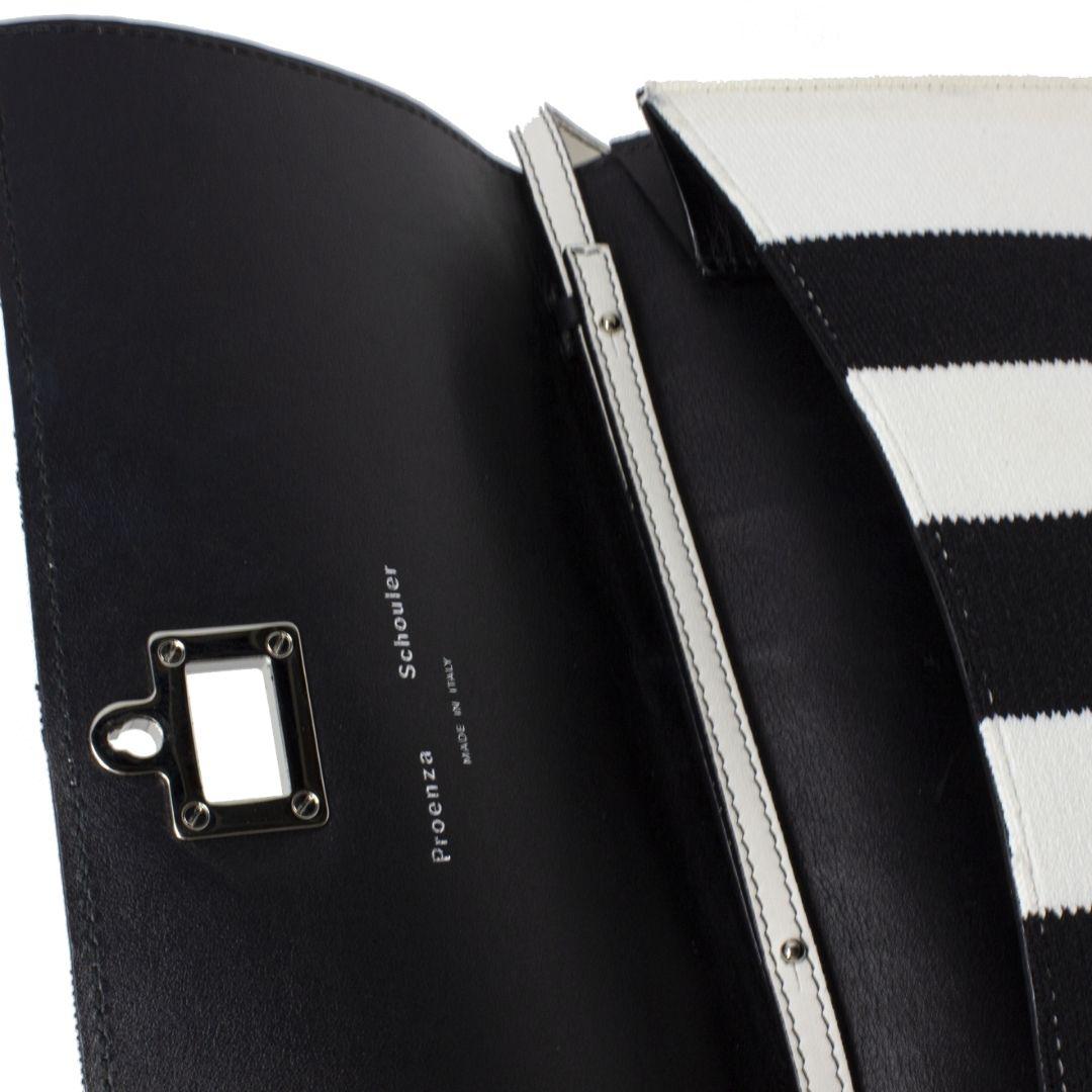 Women's or Men's Proenza Schouler Black & White Striped Bag For Sale