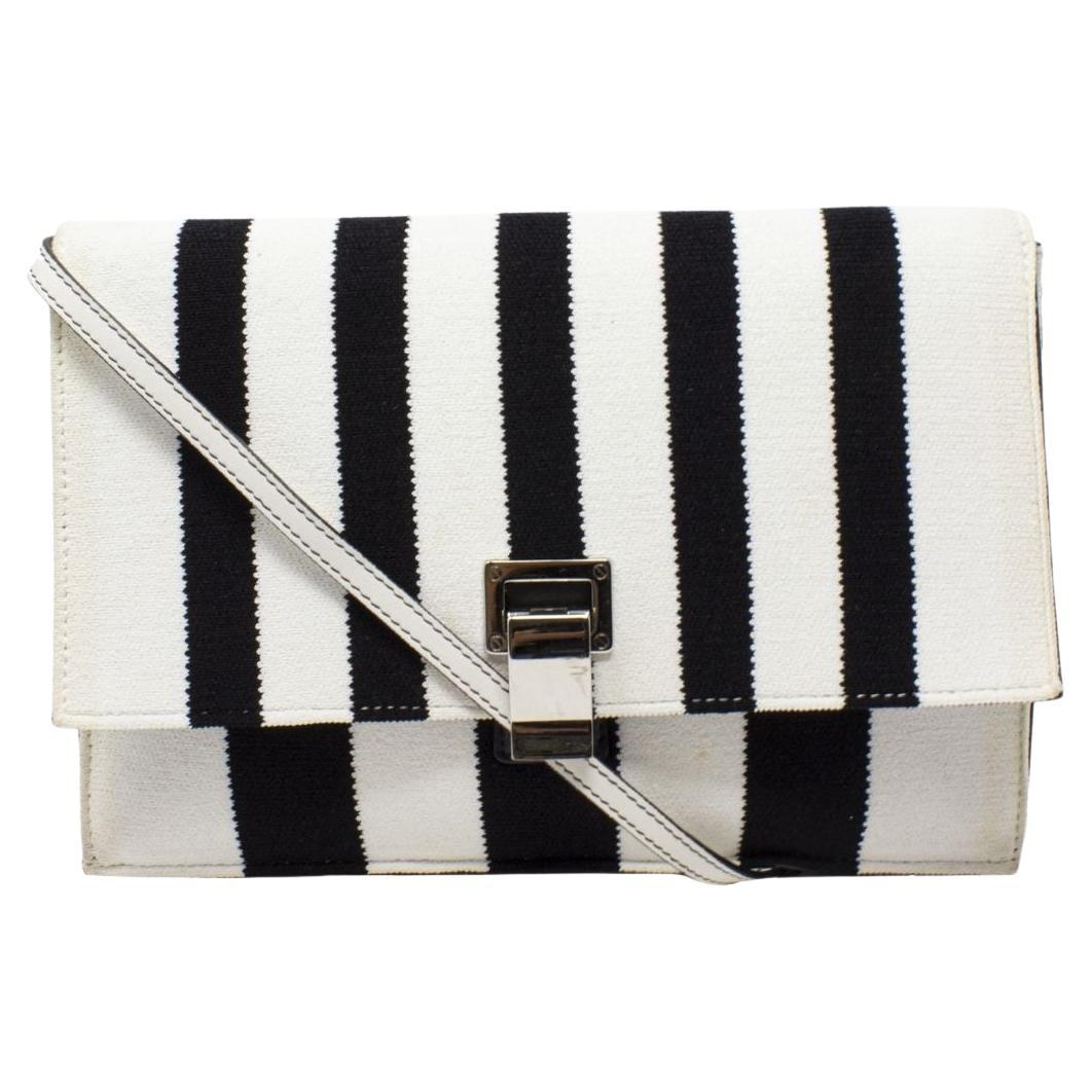 Proenza Schouler Black & White Striped Bag For Sale