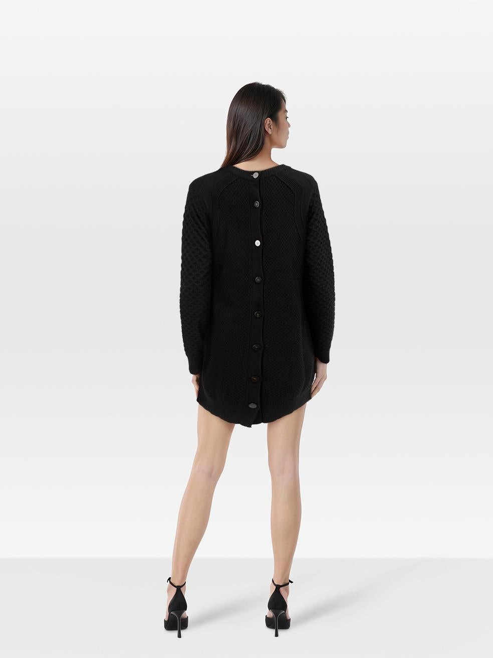 CONDITION is Very good. Minimal wear to the dress is evident. Scratching across the centre back buttons and pilling on this used Proenza Schouler designer resale item.
 
 Details
 
 
 Black
 
 Wool
 
 Dress
 
 Mini
 
 Front pocket detail
 
 Button