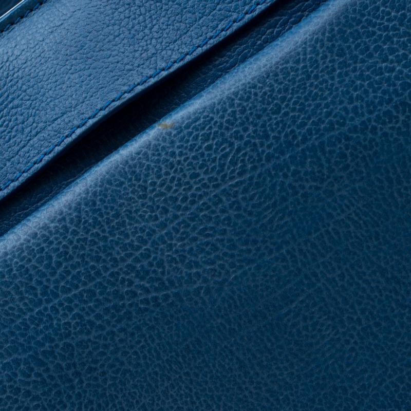 Proenza Schouler Blue Leather Large PS13 Satchel 1