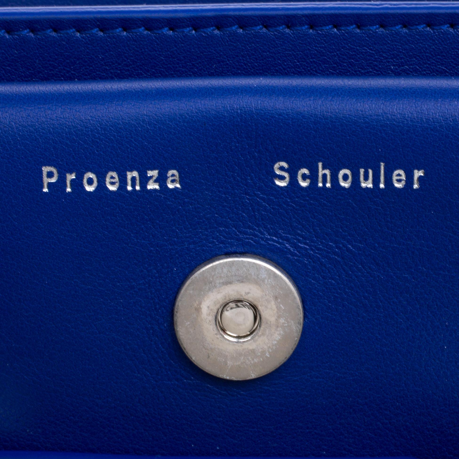 Mini Classic PS11 Umhängetasche aus blauem Leder von Proenza Schouler 3