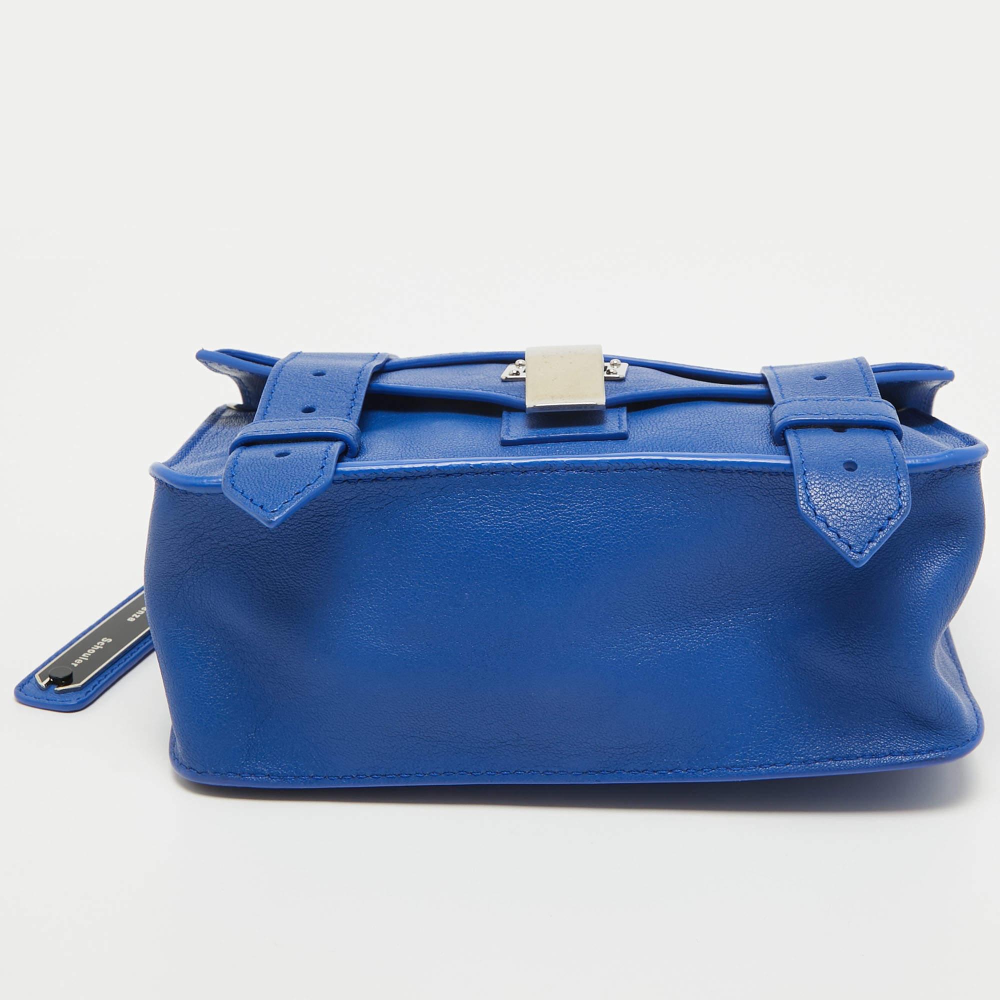 Proenza Schouler Blaue Mini PS1 Umhängetasche aus Leder im Angebot 2