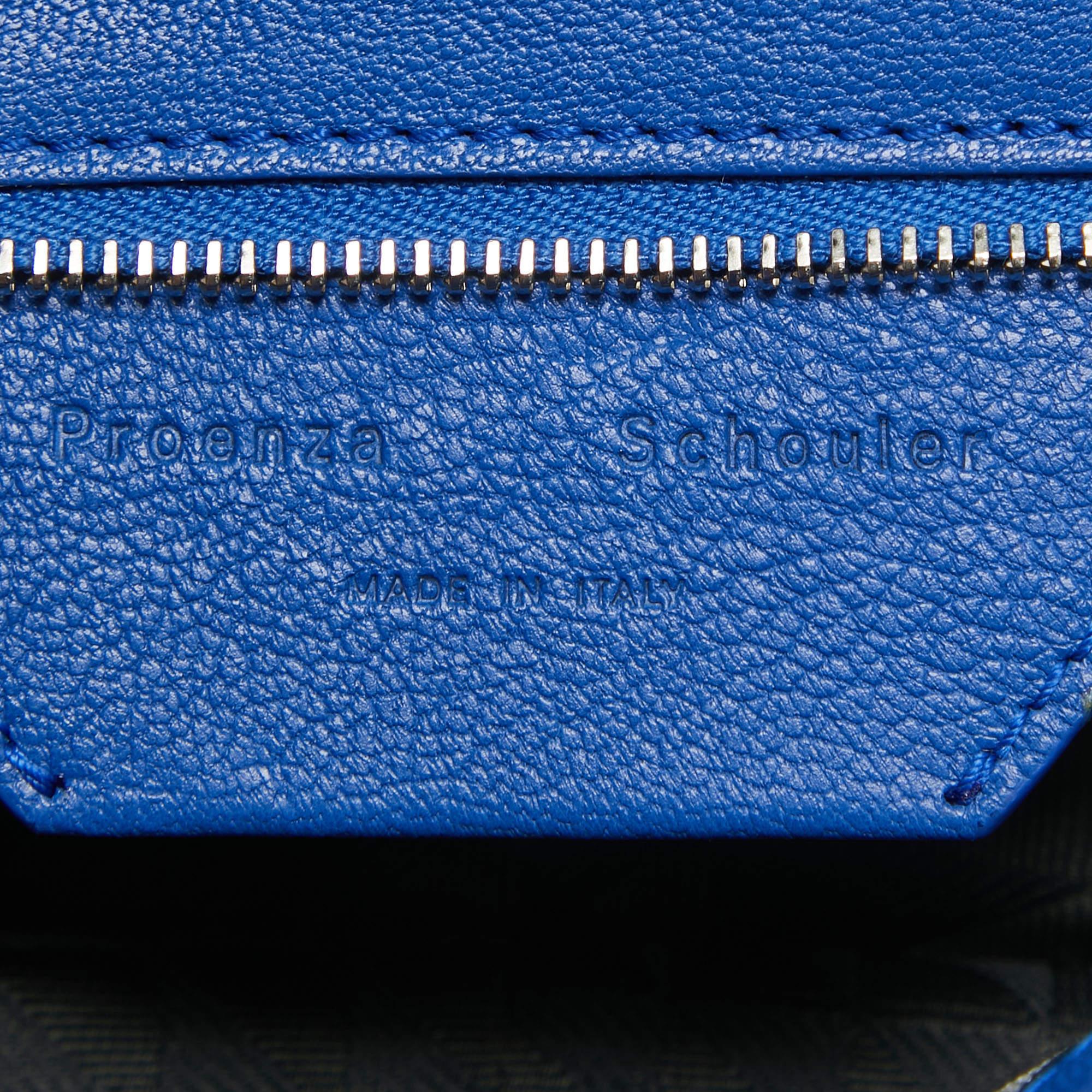 Proenza Schouler Blue Leather Mini PS1 Crossbody Bag For Sale 5