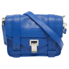 Proenza Schouler mini sac à bandoulière PS1 en cuir bleu