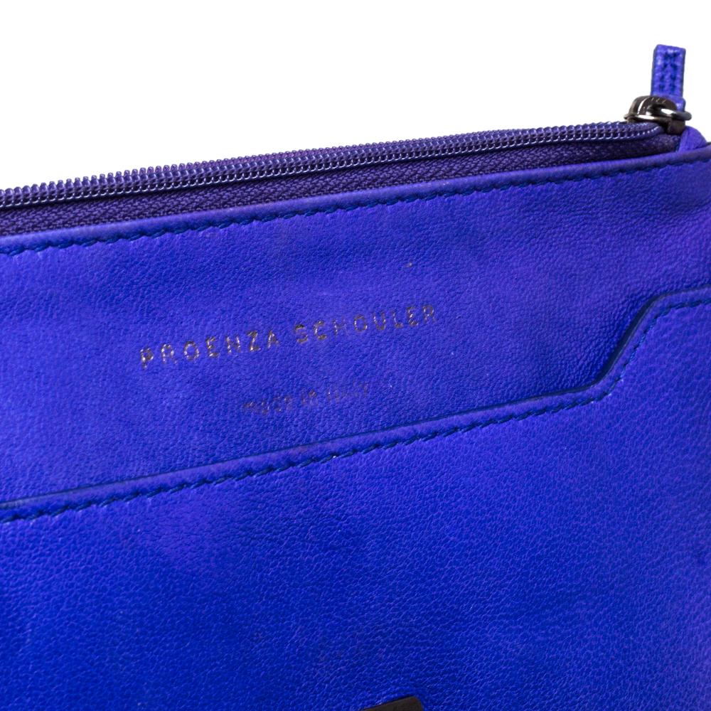 Proenza Schouler Blue Leather PS1 Wallet On Chain For Sale 3