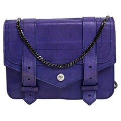 Proenza Schouler Blue Leather PS1 Wallet On Chain