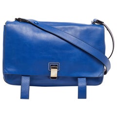 Proenza Schouler Bleu/Violet  Sac à bandoulière en cuir PS Courier