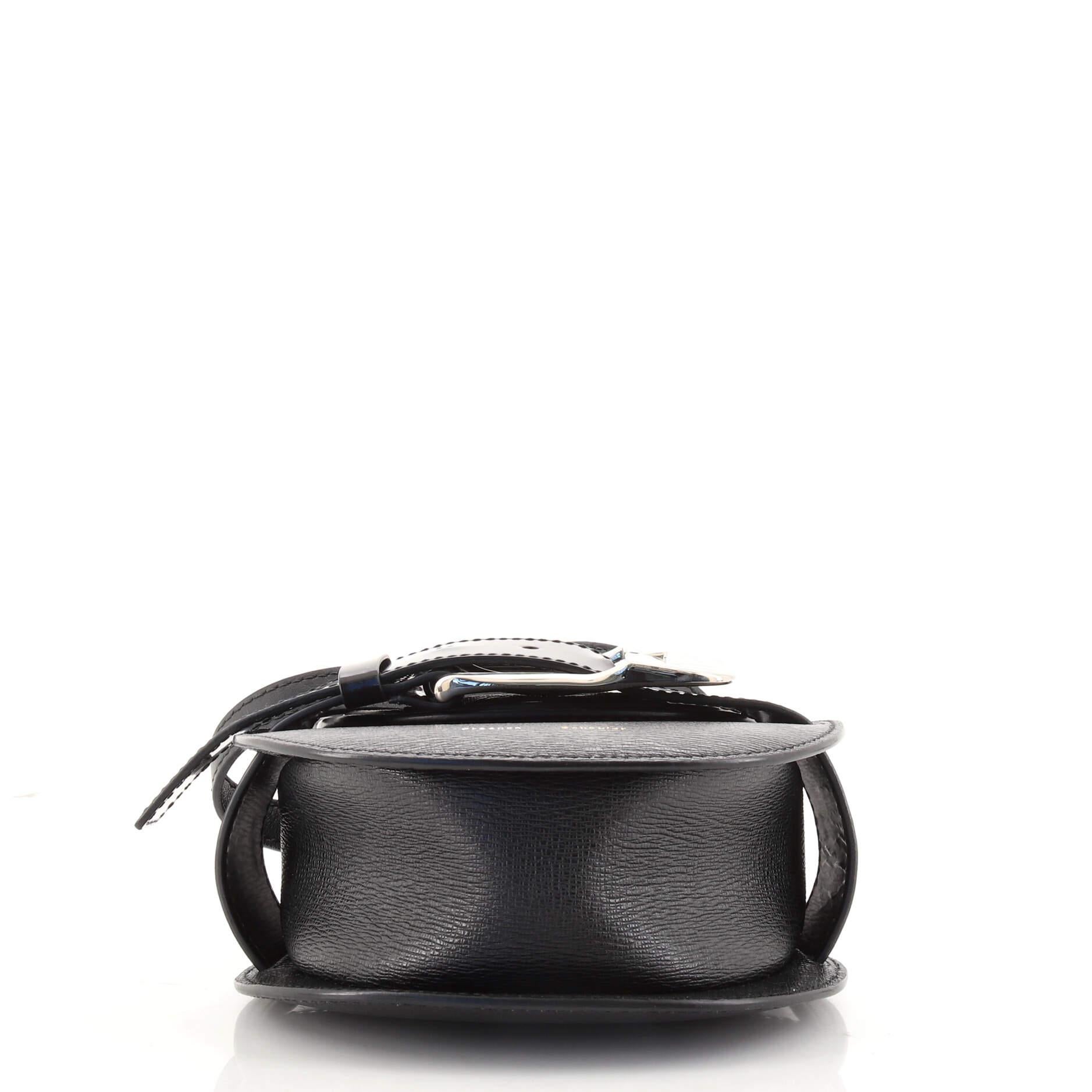 Black Proenza Schouler Buckle Crossbody Bag Leather Mini