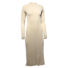 Proenza Schouler „Carmen“ – Midi-Kleid aus geripptem Strick in cremefarbener Viskose