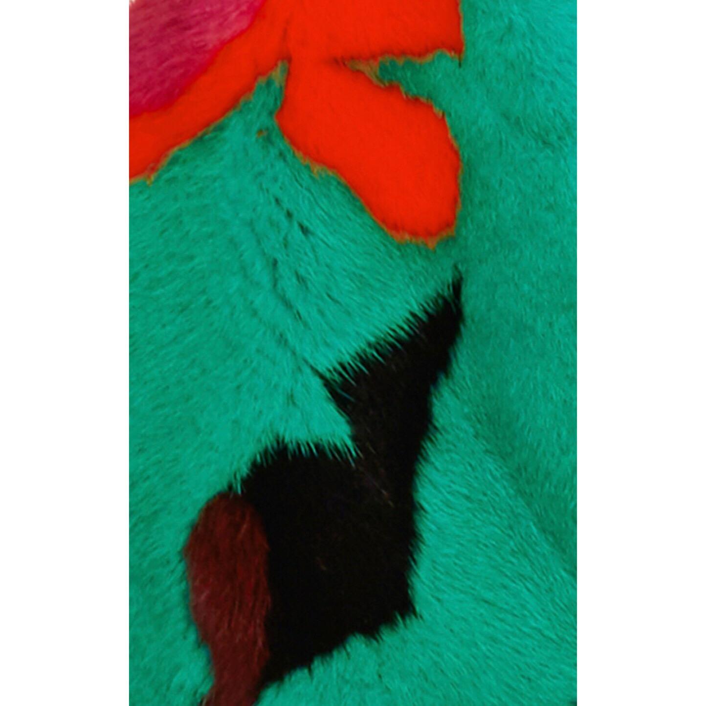 Proenza Schouler Colorful Mink Fur Leather Shrug, 2016 For Sale 2