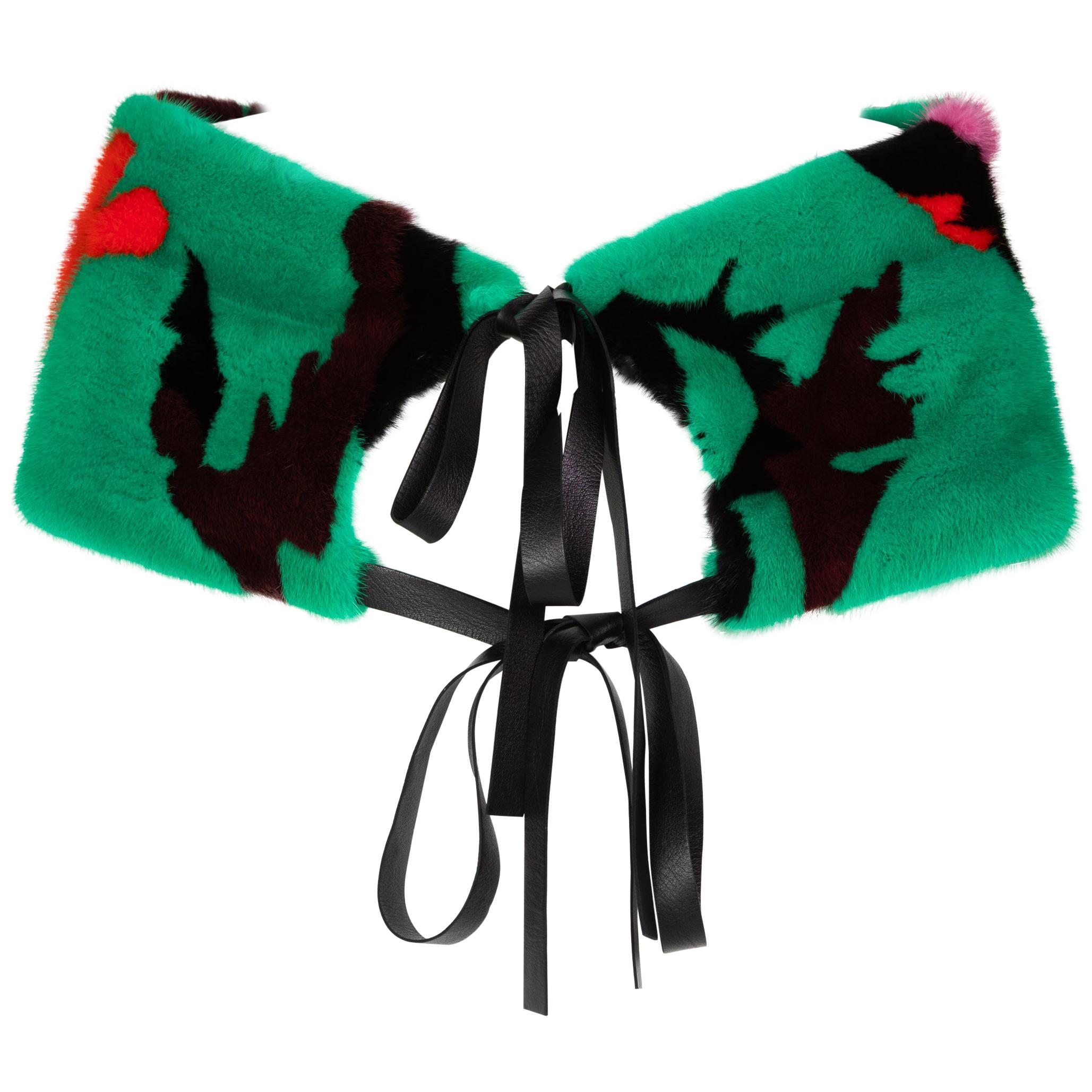 Coprispalle in pelliccia di visone colorata di Proenza Schouler, 2016 in vendita