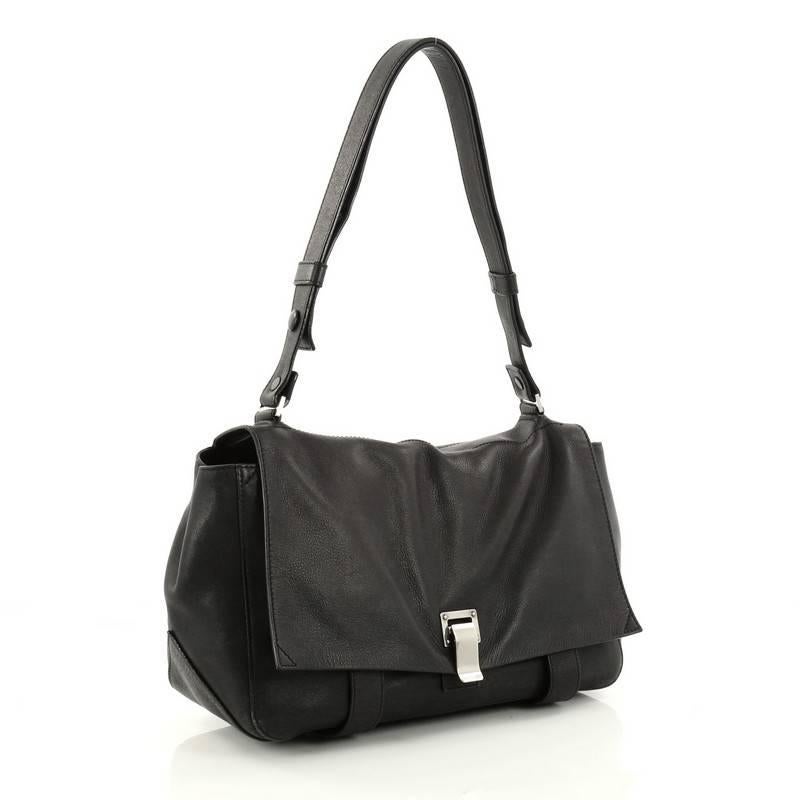 Black Proenza Schouler Courier Bag Leather Medium