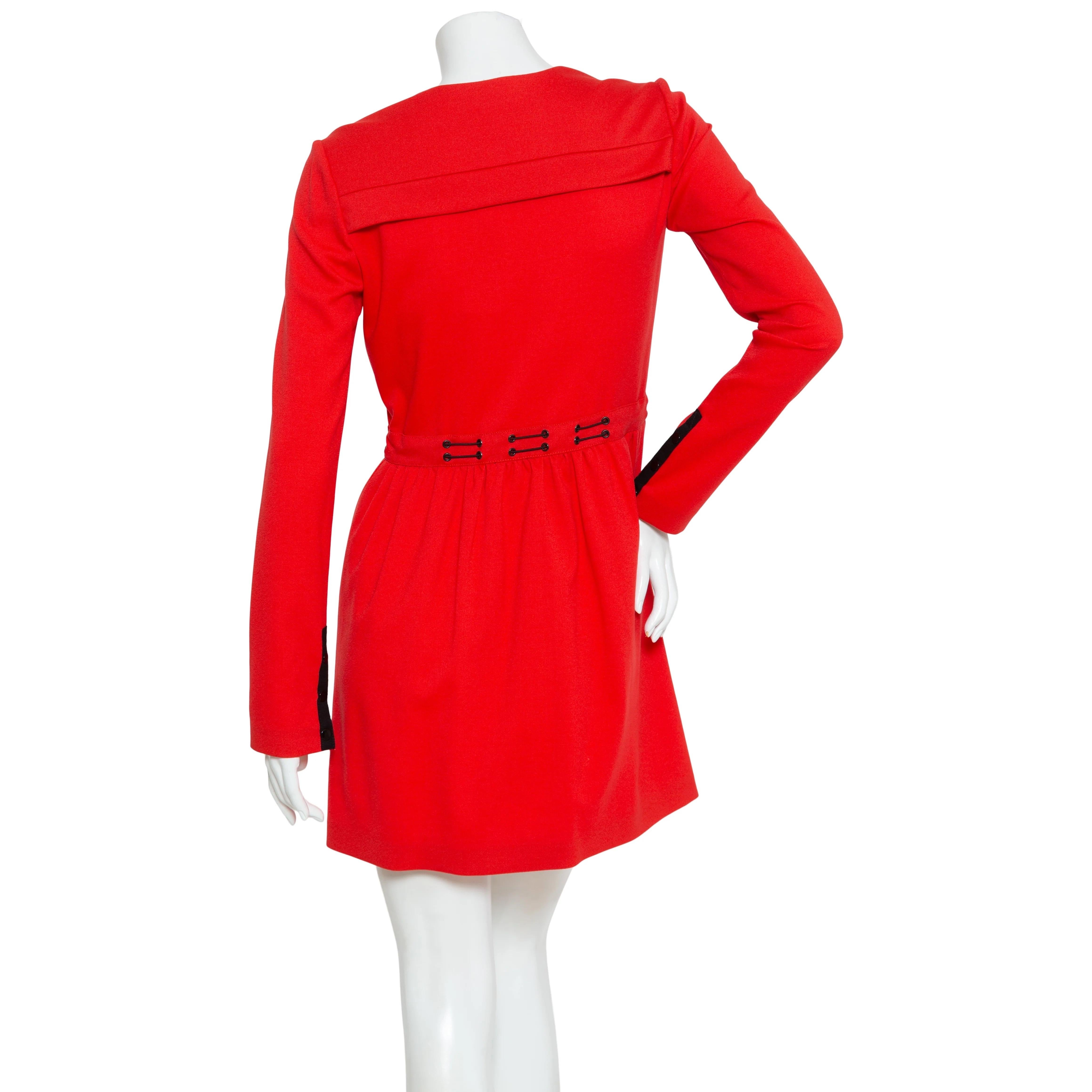 Proenza Schouler Wickelkleid aus Kreppwolle (Rot) im Angebot