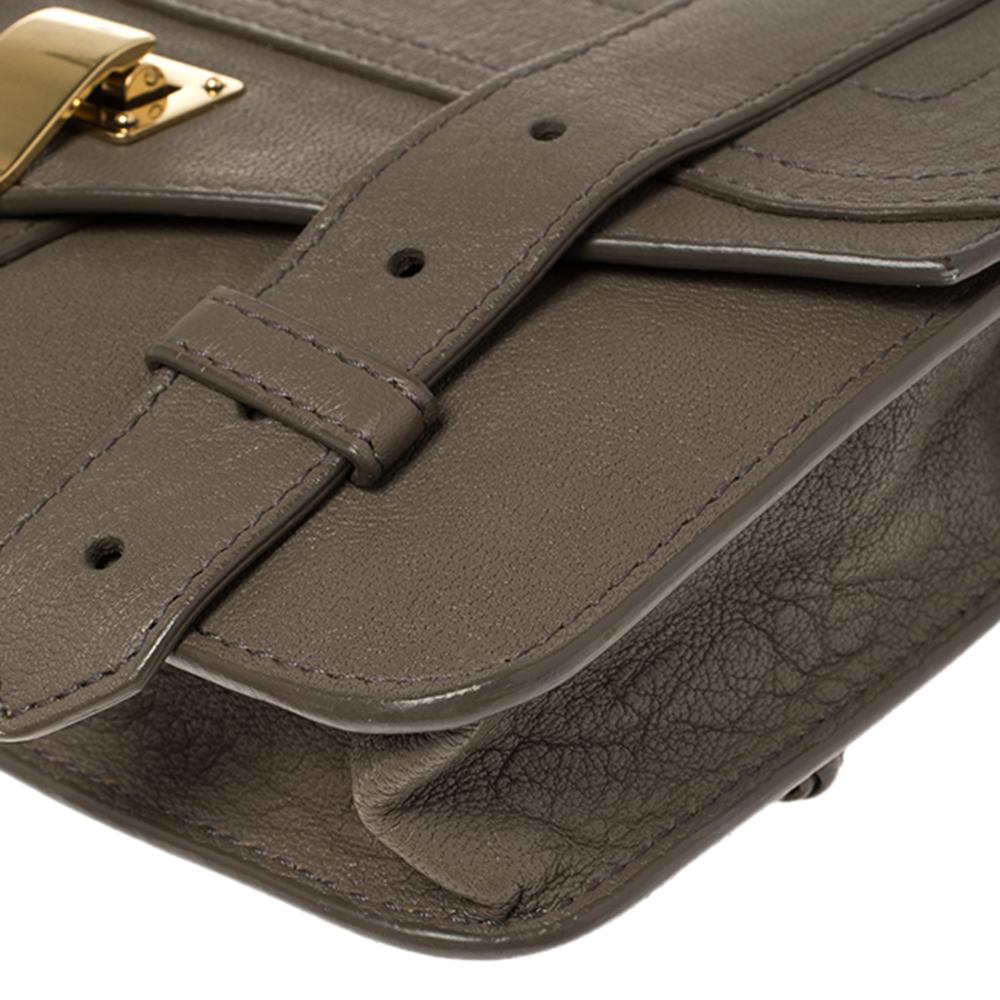 Proenza Schouler Dark Beige Leather Ps1 Wallet on Chain 3