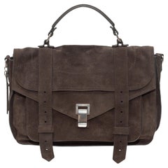 Proenza Schouler Dunkelgraue Wildleder PS1 Tasche