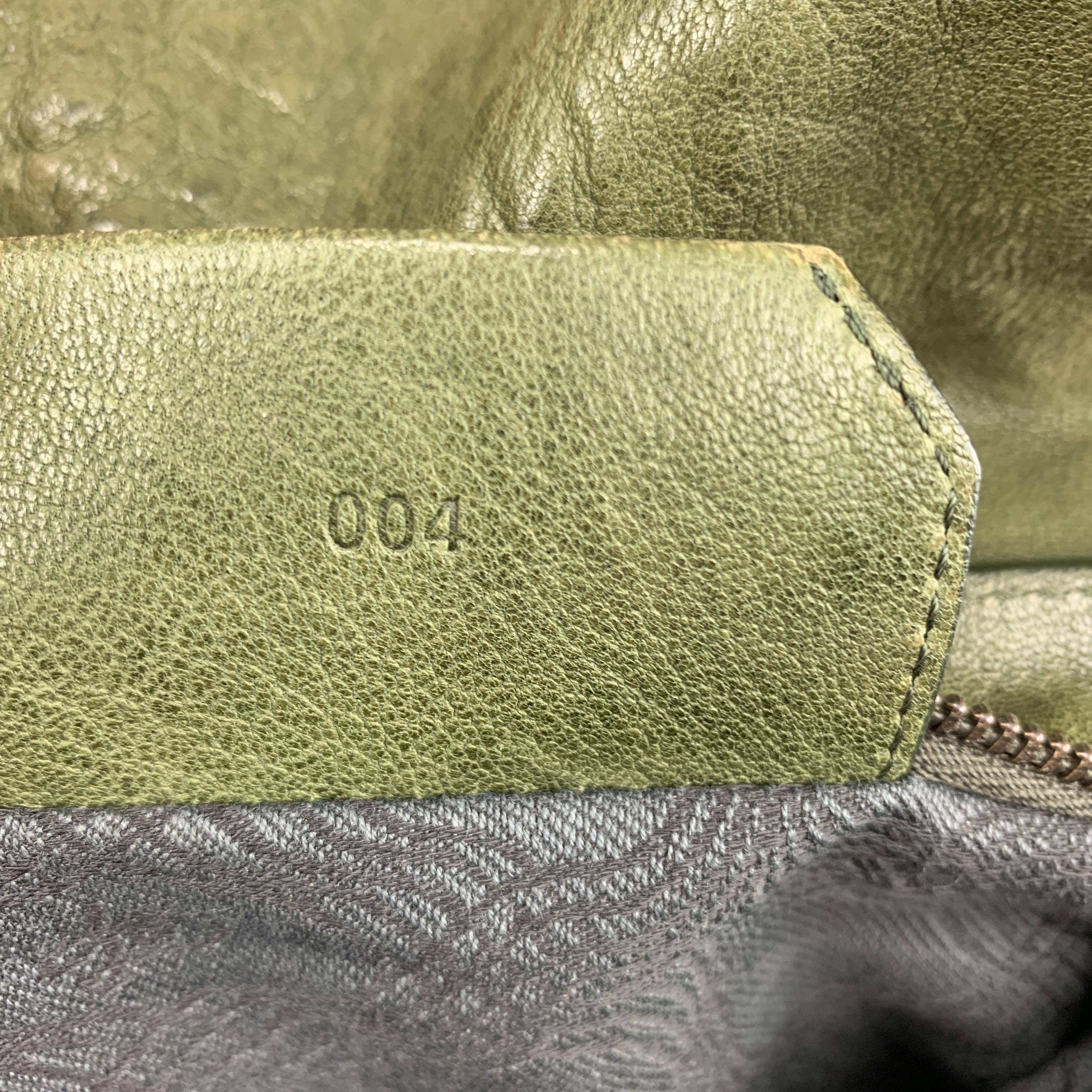 PROENZA SCHOULER Distressed Olive Green Leather Large PS1 Satchel Bag 3