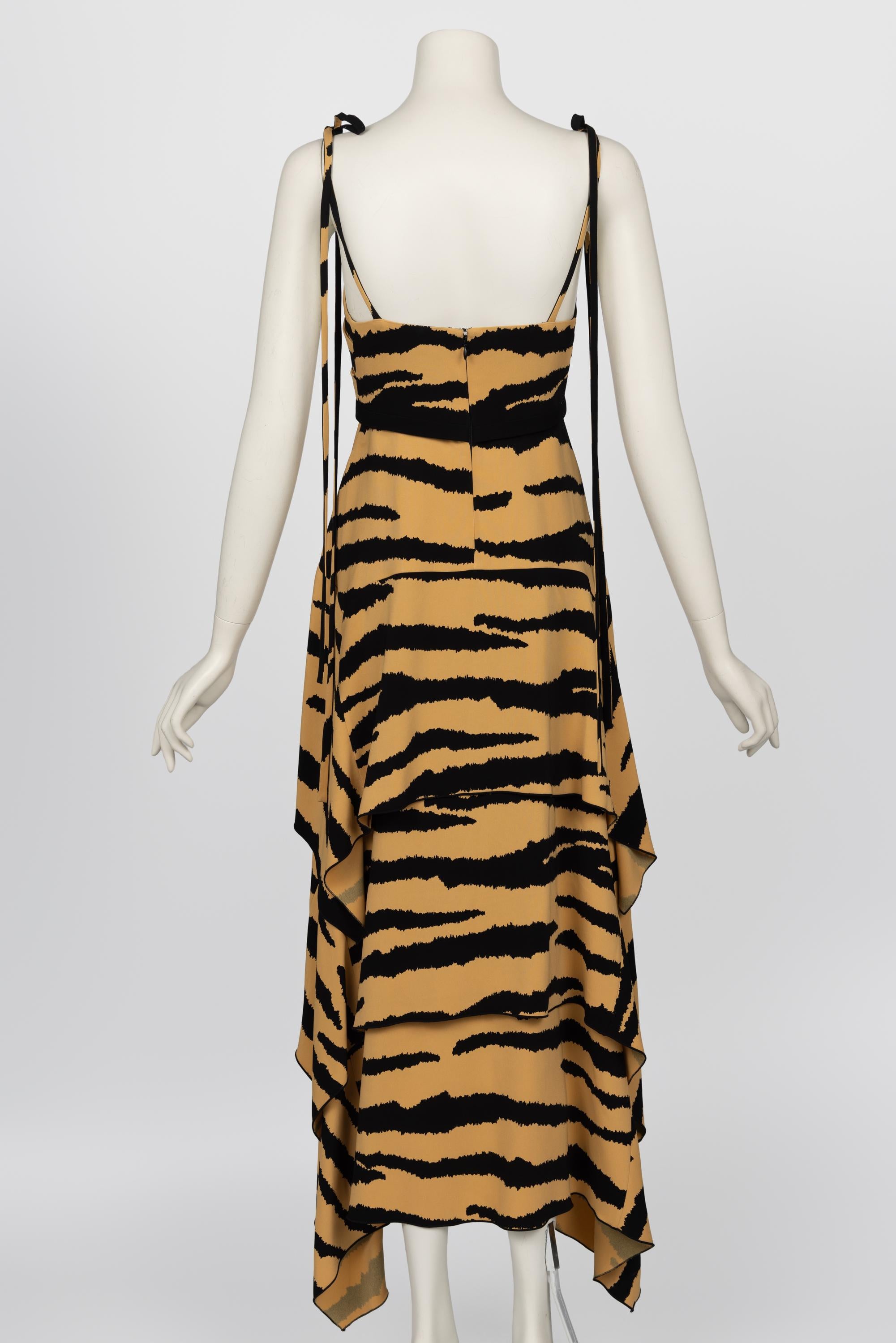 Proenza Schouler - Vestito con stampa tigre e ritaglio autunno 2018 In condizioni ottime in vendita a Boca Raton, FL