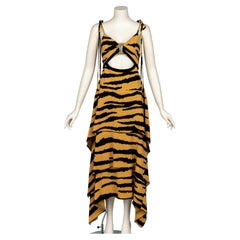 Proenza Schouler Fall 2018 Tiger Print Cutout Dress