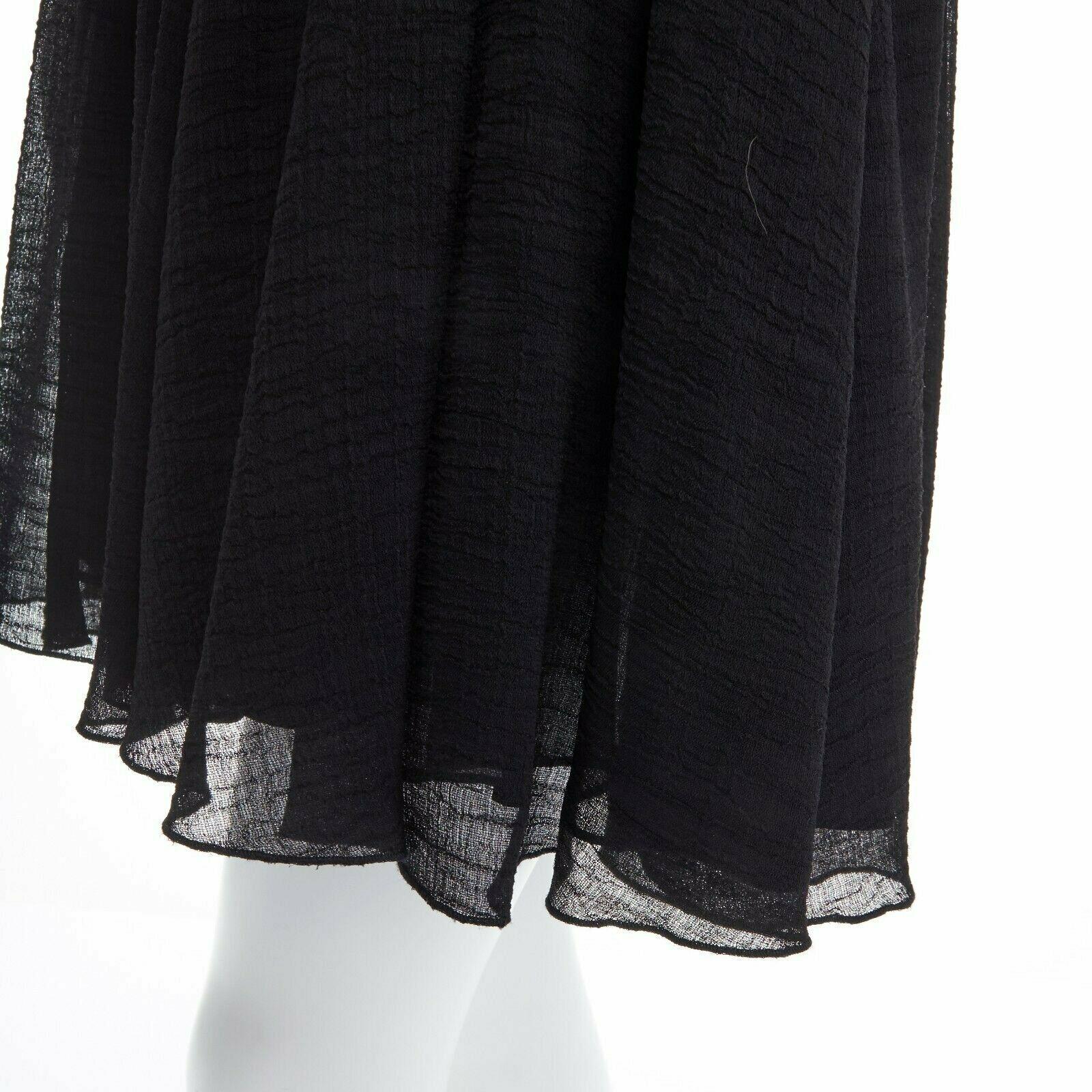 PROENZA SCHOULER grey tweed bust silk flounce skirt mini dress XS FR34 US2 UK6 For Sale 4
