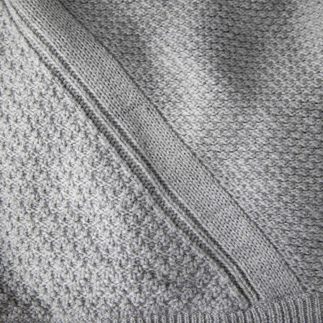 Gris Pull en maille de laine grise à fermeture éclair Proenza Schouler Taille S en vente